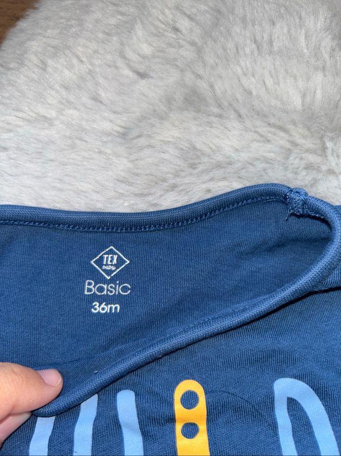 Haut a manches longues bleu - 36 mois - Tex Baby - photo numéro 3