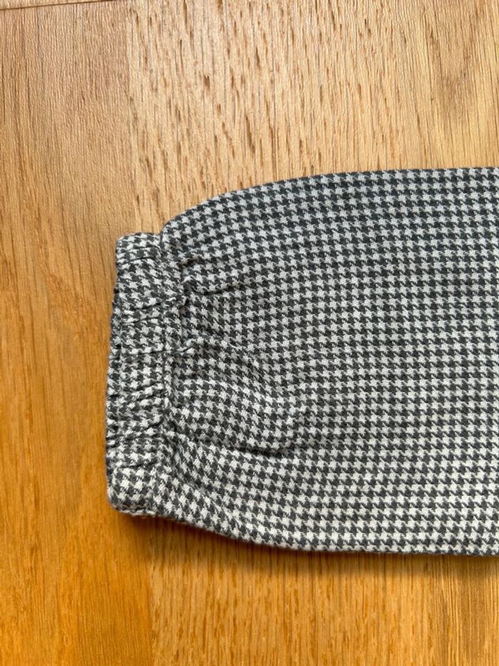 Ensemble tunique/chemisier carreaux volanté et legging bébé fille - photo numéro 5