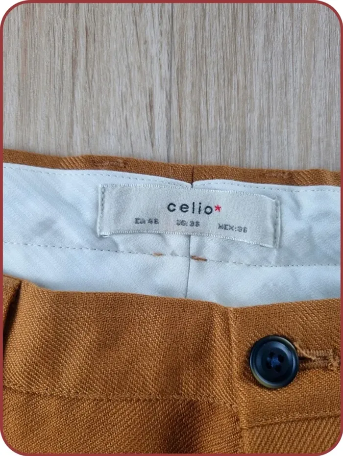 Pantalon marron de cérémonie Homme Celio Taille 46 - photo numéro 2