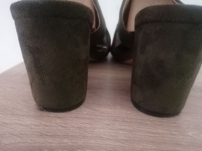 Nu pied effet daim vert kaki 40, a talon haut - photo numéro 6