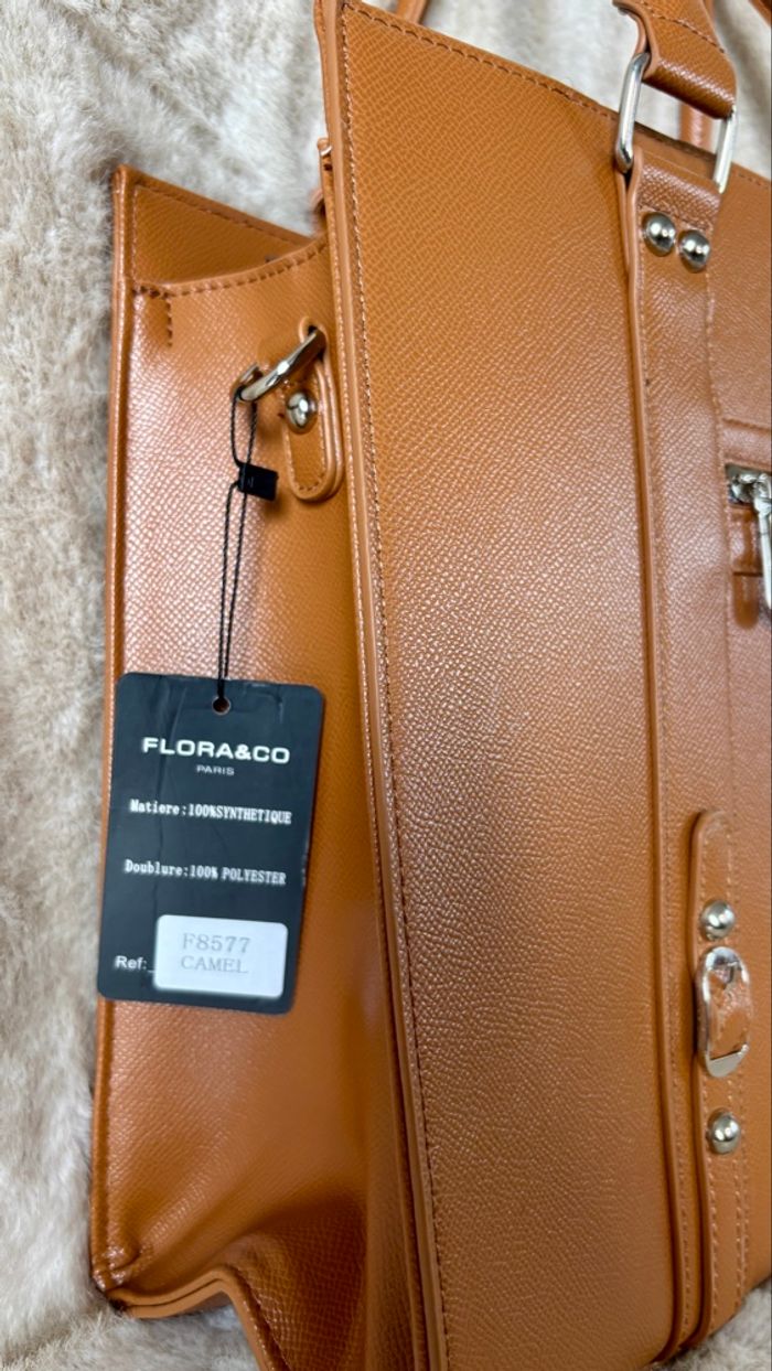 Sac cabas Flora & Co camel neuf avec étiquette – élégant & fonctionnel - photo numéro 2