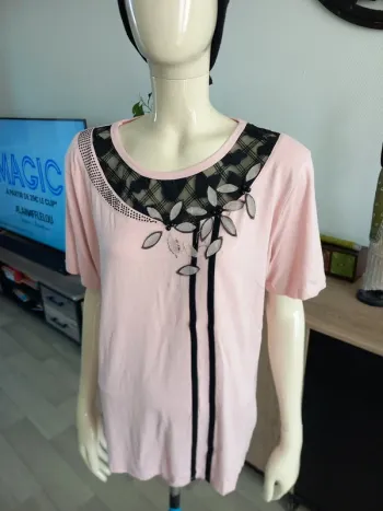 Tee-shirt femme rose 46/48