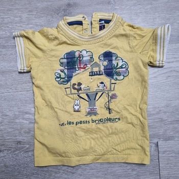 T-shirt Taille 24 mois Sergent Major Les Petits Bricoleurs Jaune Tres bonne etat