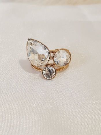 Bague ajustable dorée acier inoxydable 