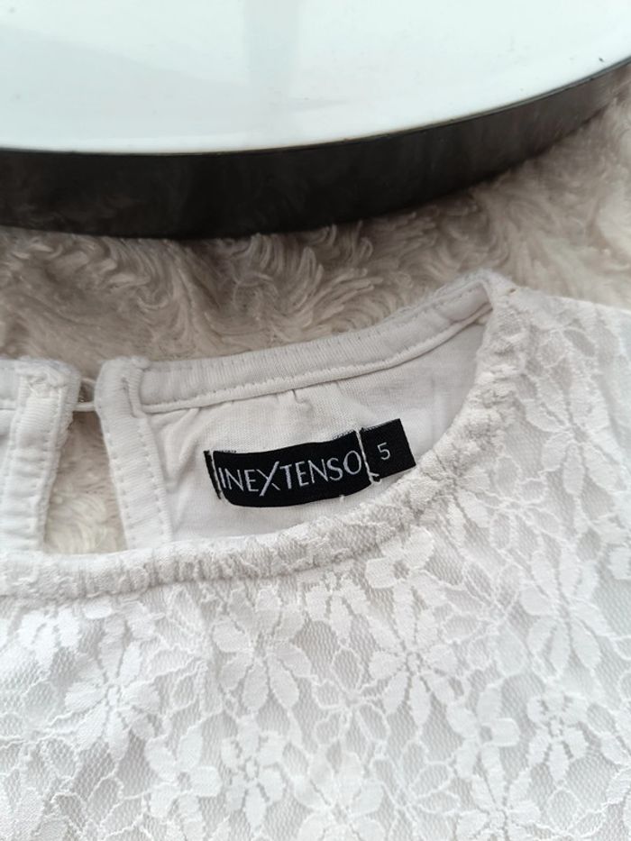 Robe de fête anniversaire mariage Noël baptême Fille 5 ans broderie fleurs In Extenso - photo numéro 6