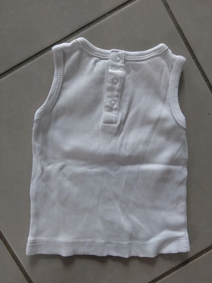 Debardeur fille 6mois neuf blanc - photo numéro 2