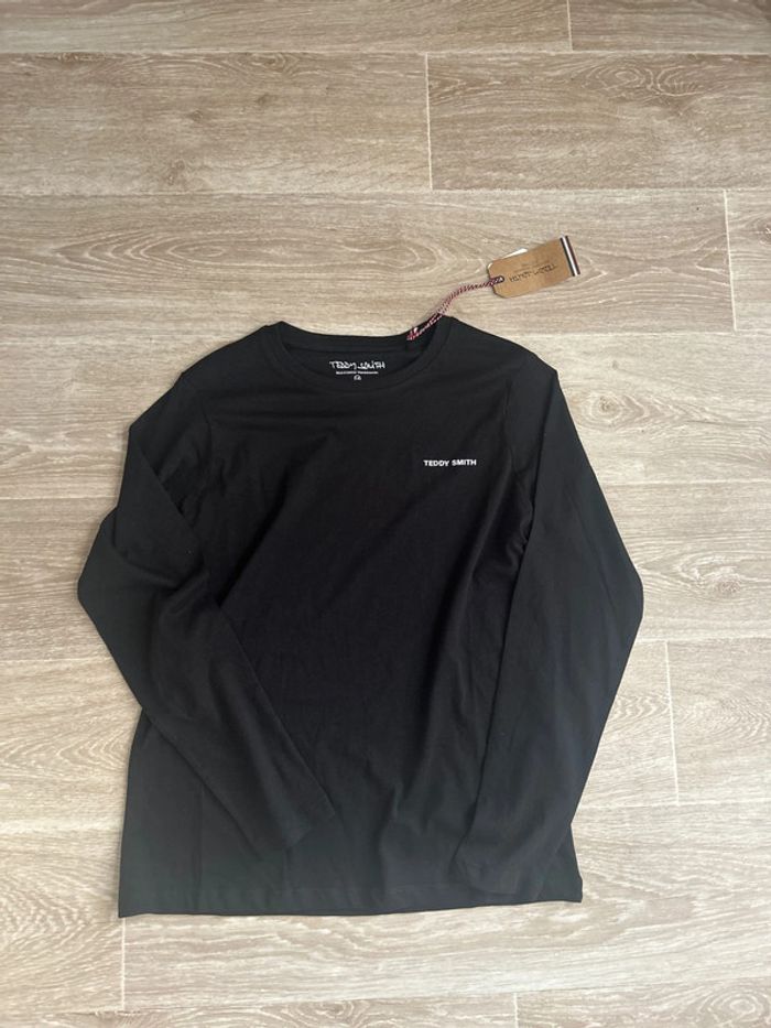 T-shirt noir à manches longues Teddy Smith 14ans