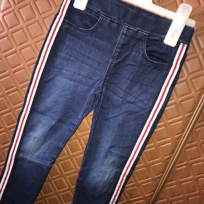 Jean bleu a bandes sur les côtés Vertbaudet 6 ans - photo numéro 4