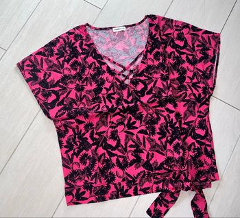 Cache Cache blouse noire et rose 42