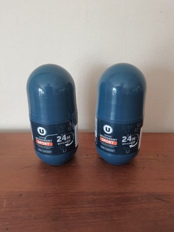 Lot de 2 déodorants  sport homme U