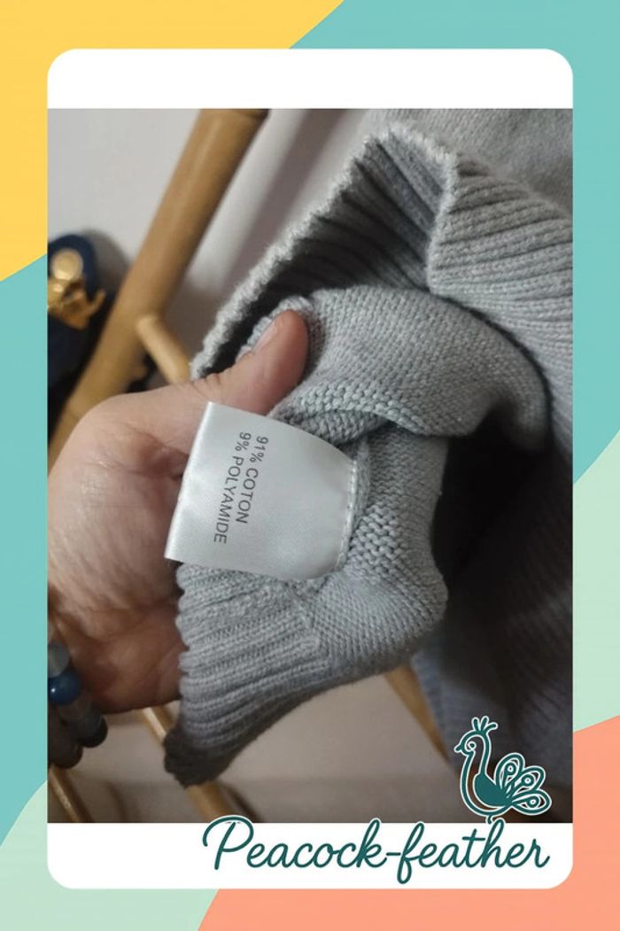 Pull gris 3/4 samba T5 - photo numéro 7