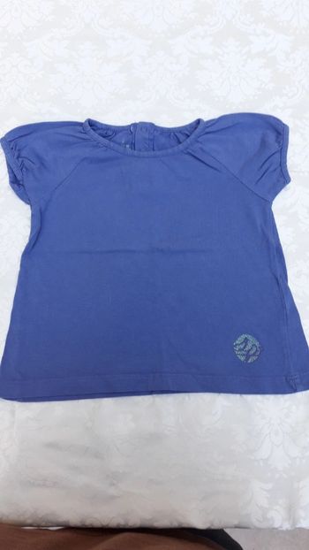 Tee-shirt fille bleu marine 18 mois