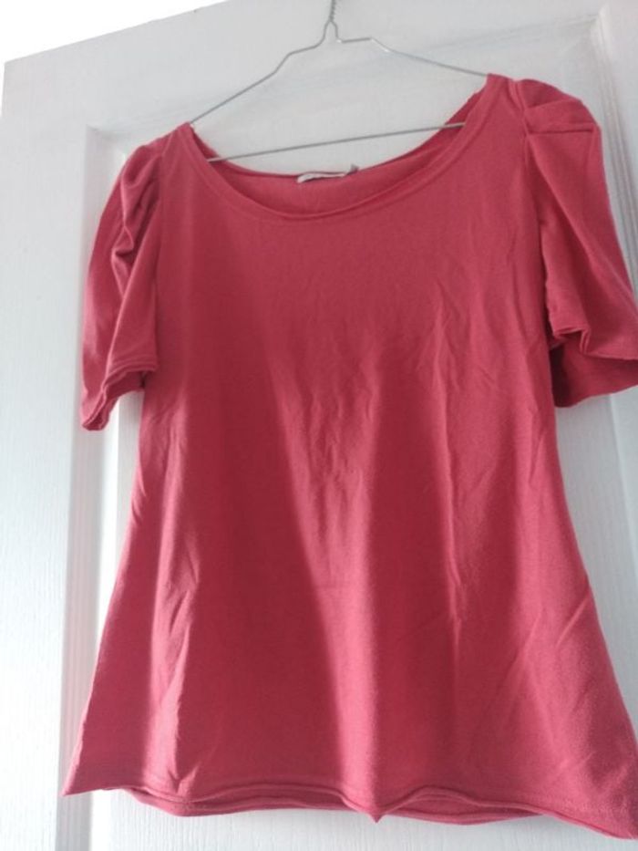 T-shirt manches courtes rouge/corail