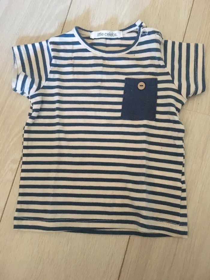 T-shirt rayé 6 mois little celebs