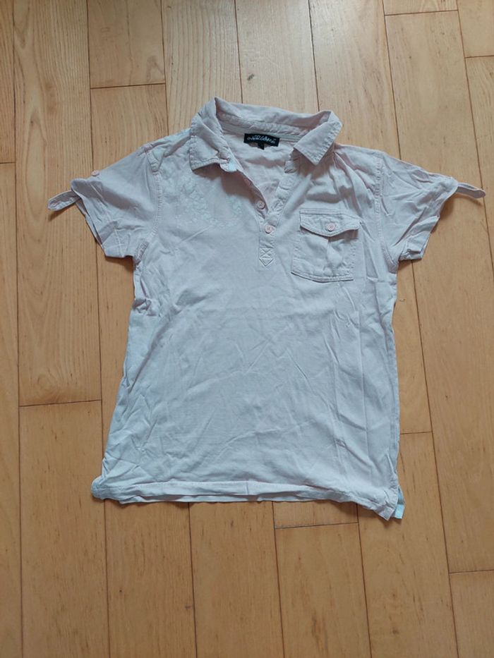 Polo rose pâle overgame 14 ans