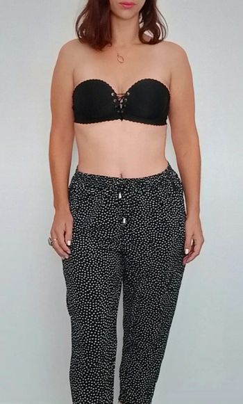 Pantalon fluide été casual fleuri taille 44