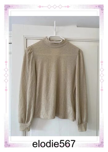 Blouse crème / doré cache cache