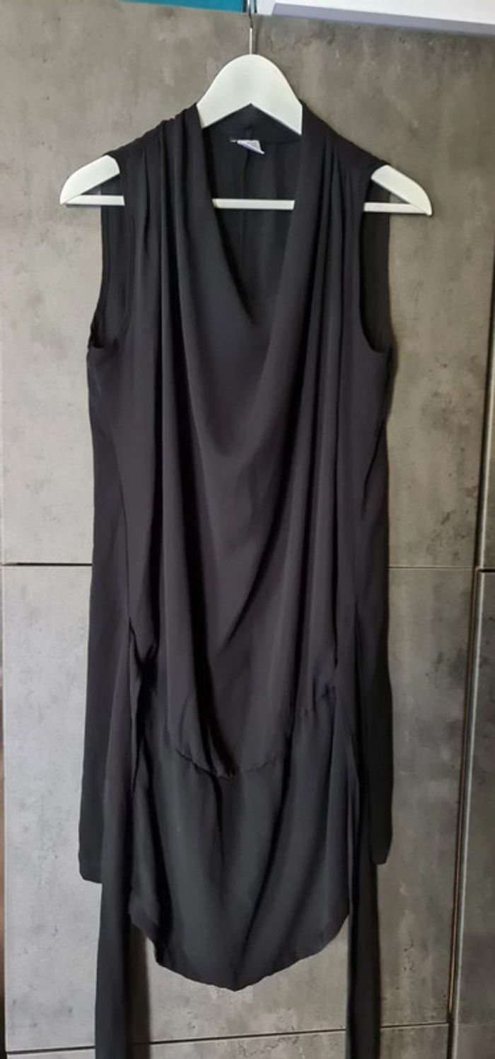Tunique/mini robe noire fluide La redoute