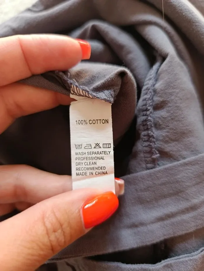 Salopette gris 100% coton jambes larges taille M légère, printemps été top qualité - photo numéro 11