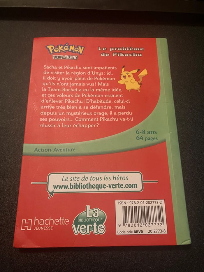 Livre Pokémon - Le problème de Pikachu - Bibliothèque Verte - photo numéro 2