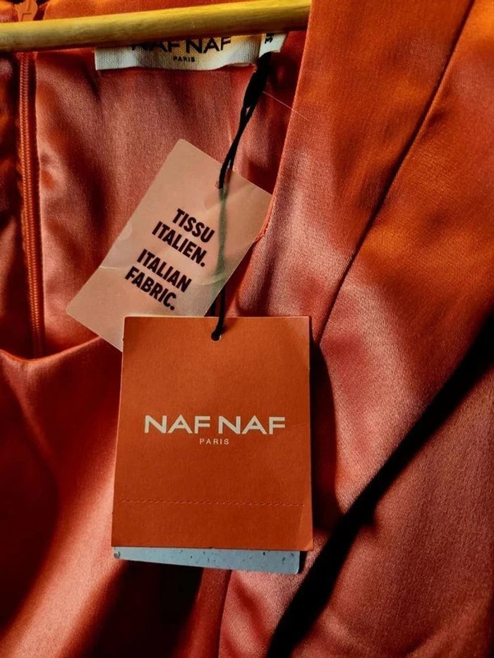 Robe satinée corail Naf Naf - photo numéro 5
