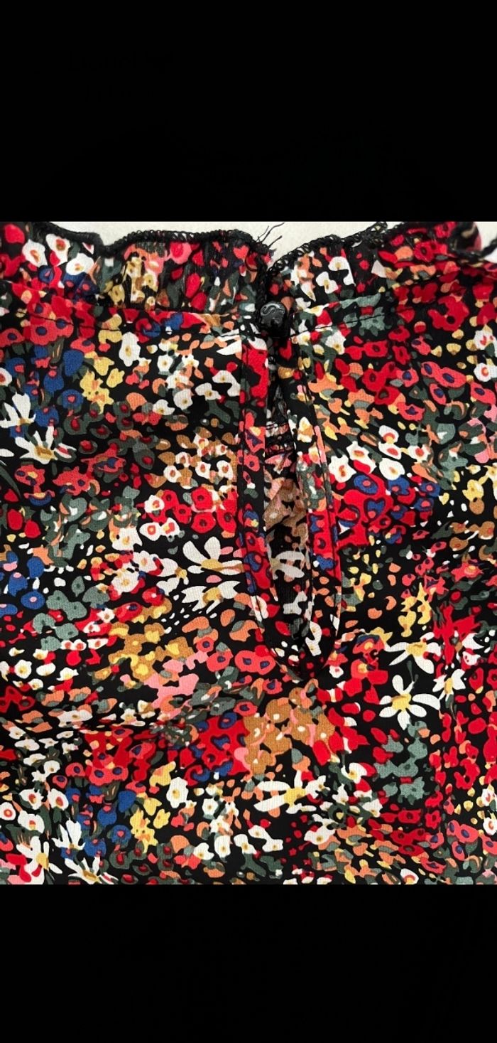 Blouse manche courte fleuri - photo numéro 3