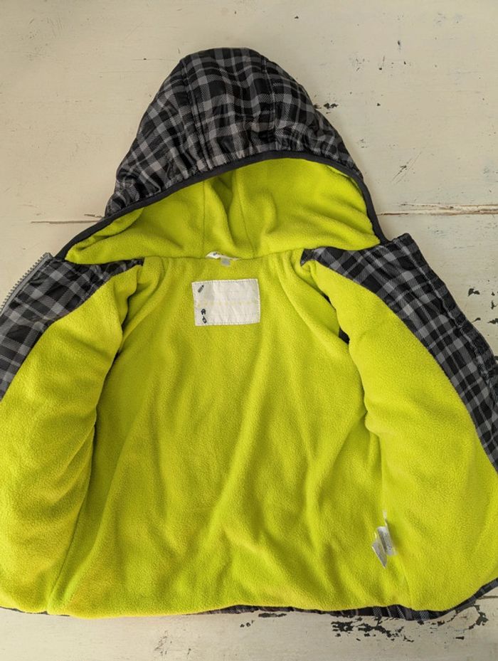 Doudoune à carreaux grise Kid Kanai – Taille 3 ans / 94 cm - photo numéro 2