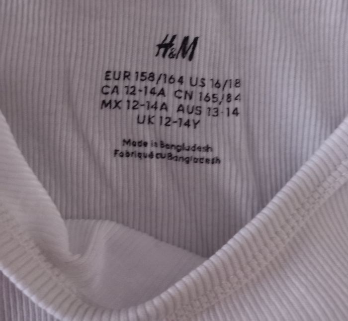 Débardeur blanc H&M taille 12-14 ans - photo numéro 2