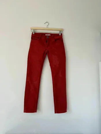 Jean Skinny MAJE - Rouge Brique / Terracotta - Taille 34 (ourlet 1m60)