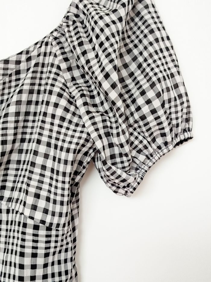 Tally Weijl Robe Courte Vichy Noir et Blanc Taille L - photo numéro 2