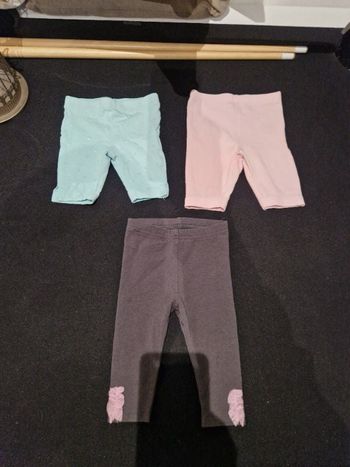 Lot de 3 Leggings Bébé Fille 6 M