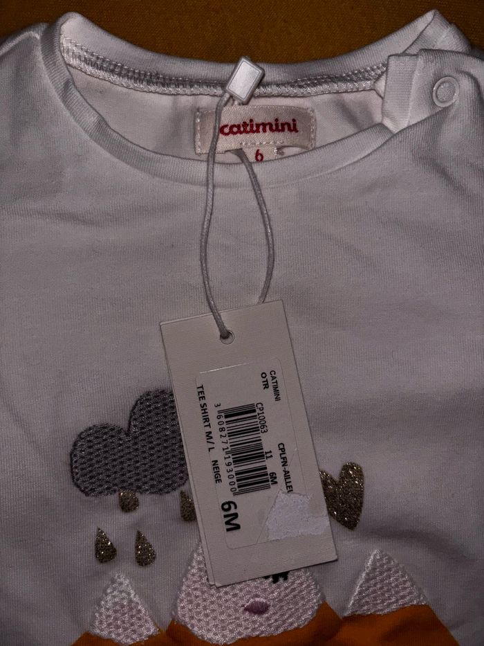 T-shirt Manche Longue De la Marque Catimini Original Neuf Étiquetés ( -80% ) - photo numéro 2
