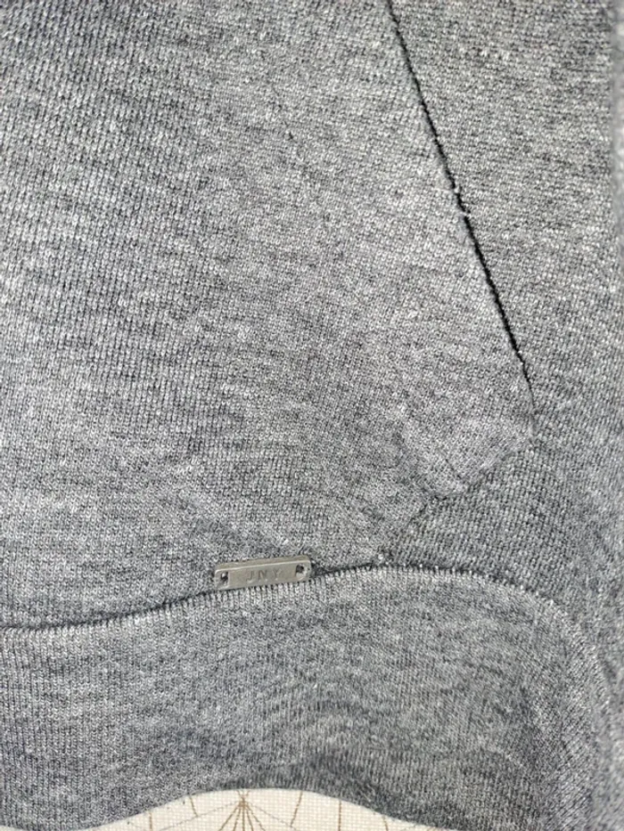 Veste à capuche femme Jennyfer XS gris moucheté tbe étiquette compo coupée - photo numéro 3