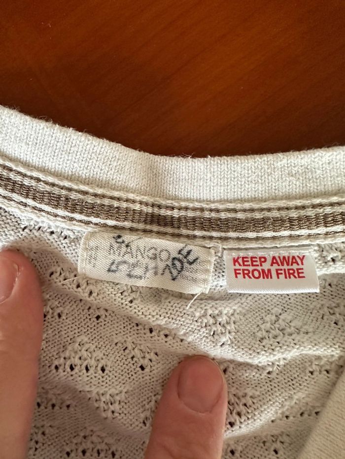 Boléro ajouré blanc crème mango - photo numéro 3