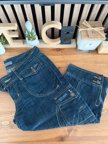 Pantacourt jeans marine