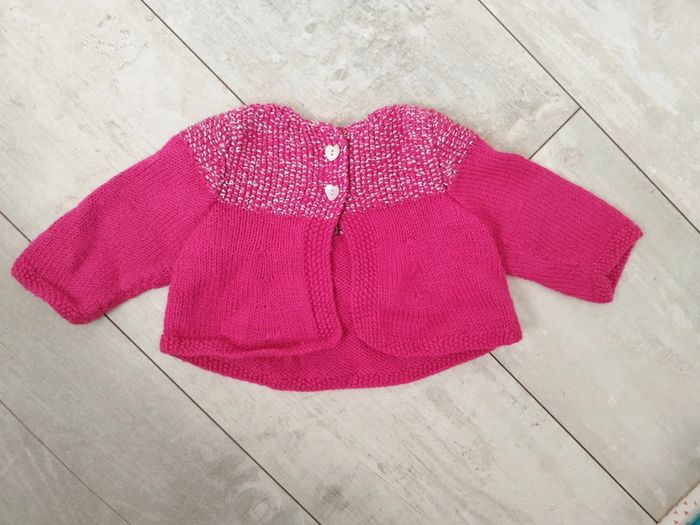 Boléro tricoté fuschia