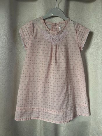 Très jolie petite robe coton rose léger 4 ans Kidkanaï