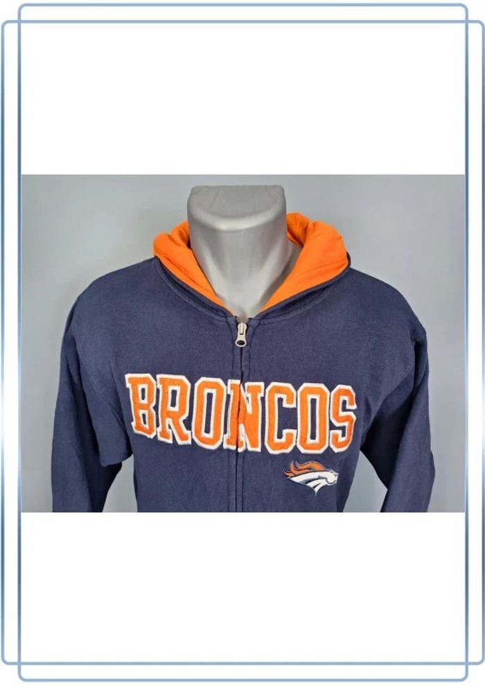 Sweat à capuche / Hoodie NFL bleu full broderie taille S (289) - photo numéro 2