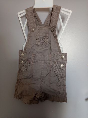 Salopette short 3 mois