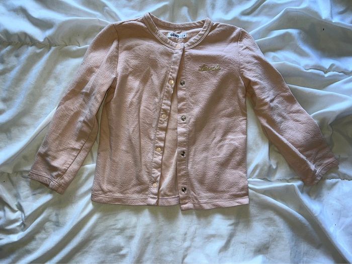 Gilet rose poudré