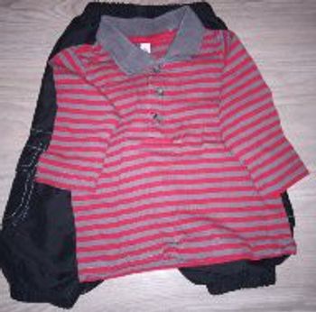 Ensemble 6 mois rayé