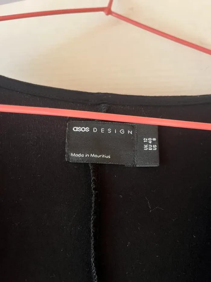 robe mi longue boutonné et cintré à la taille noir asos - photo numéro 4