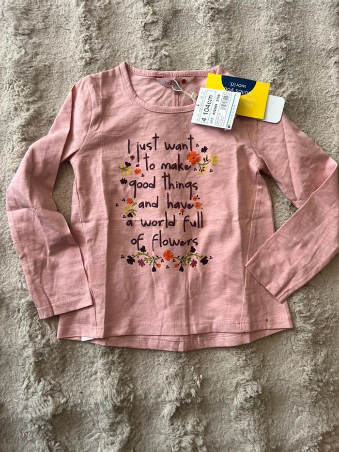 T-shirt longue manche fille 4 ans