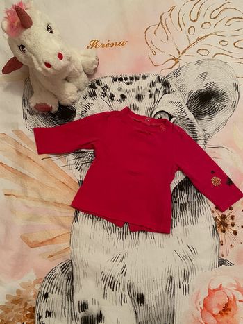 T-shirt taille manches longues, taille 3 mois, marque Orchestra.