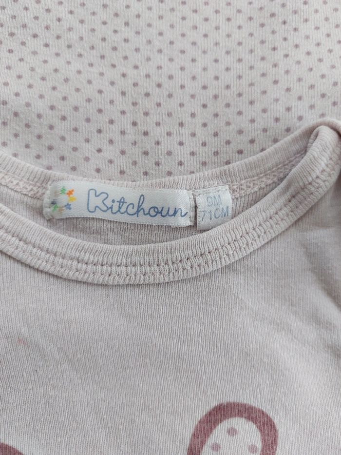 Lot de 4 bodies manches longues 👧 Kitchoun 9mois 💯% coton - photo numéro 7