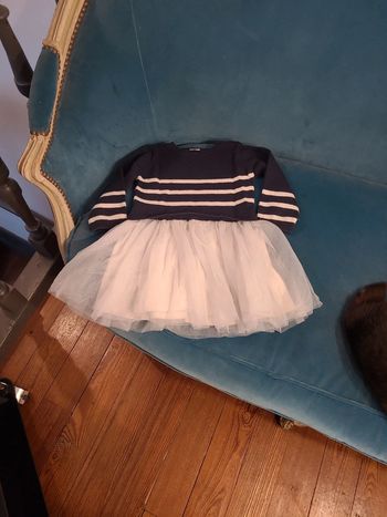 Robe Petit Bateau manches longues t. 18 mois