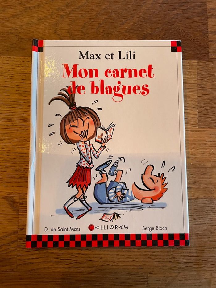 Livre Max et LiLi mon carnet de blagues