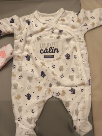 Lot de 2 pyjamas 0 mois (50 cm) 