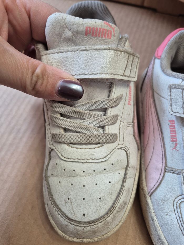 Basket Puma pointure 27 blanche et rose - photo numéro 9