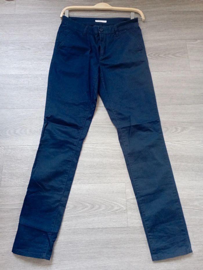 Pantalon bleu droit taille 36 - Esprit - photo numéro 5